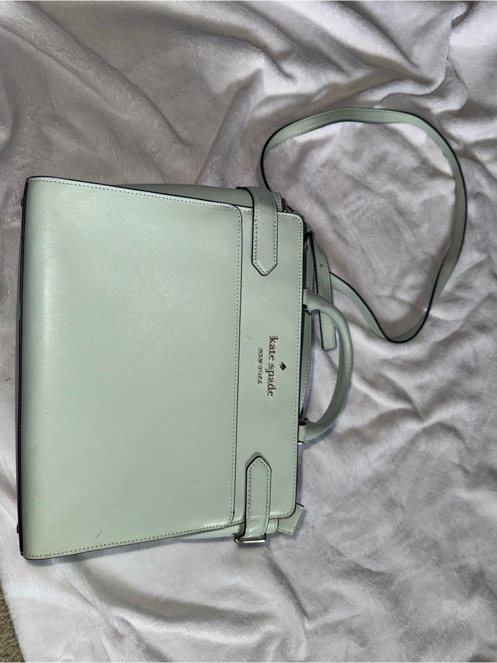 kate spade Mint Green Leather Structured Satchel